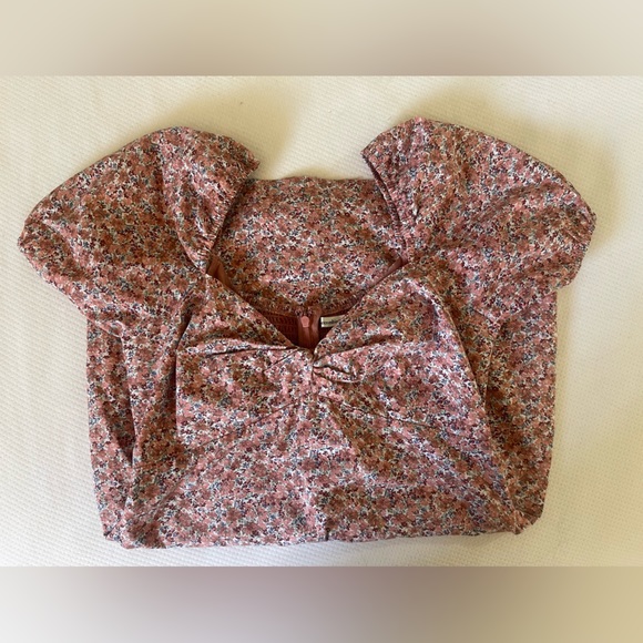 Abercrombie & Fitch Twist-Front Poplin Mini Dress - Picture 7 of 8